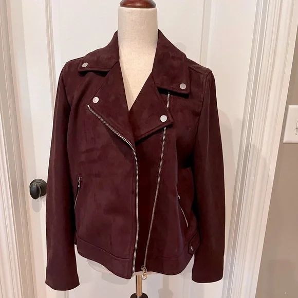 LOFT Jackets Coats Loft Suede Moto Jacket Poshmark
